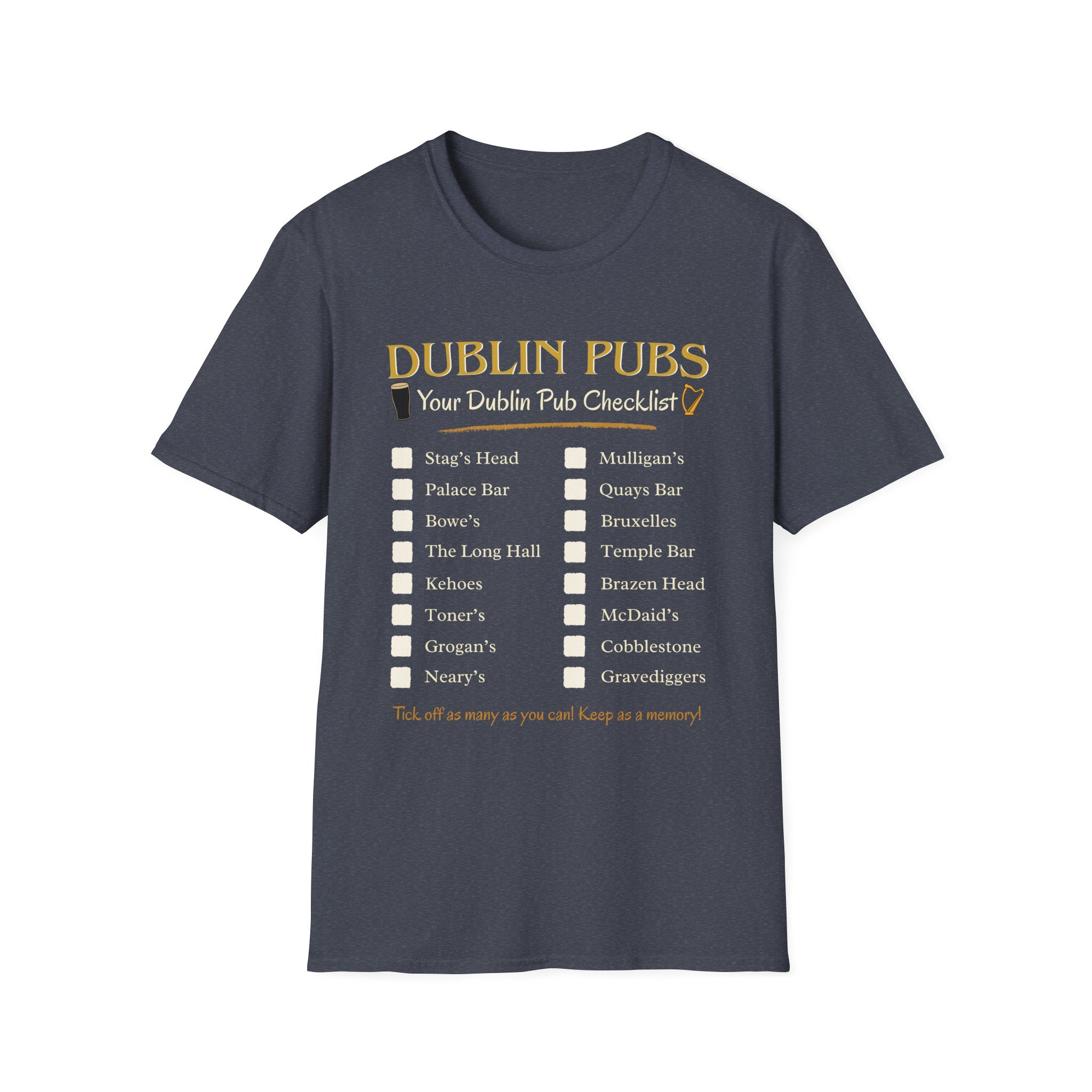 Dublin Pub Checklist T-Shirt