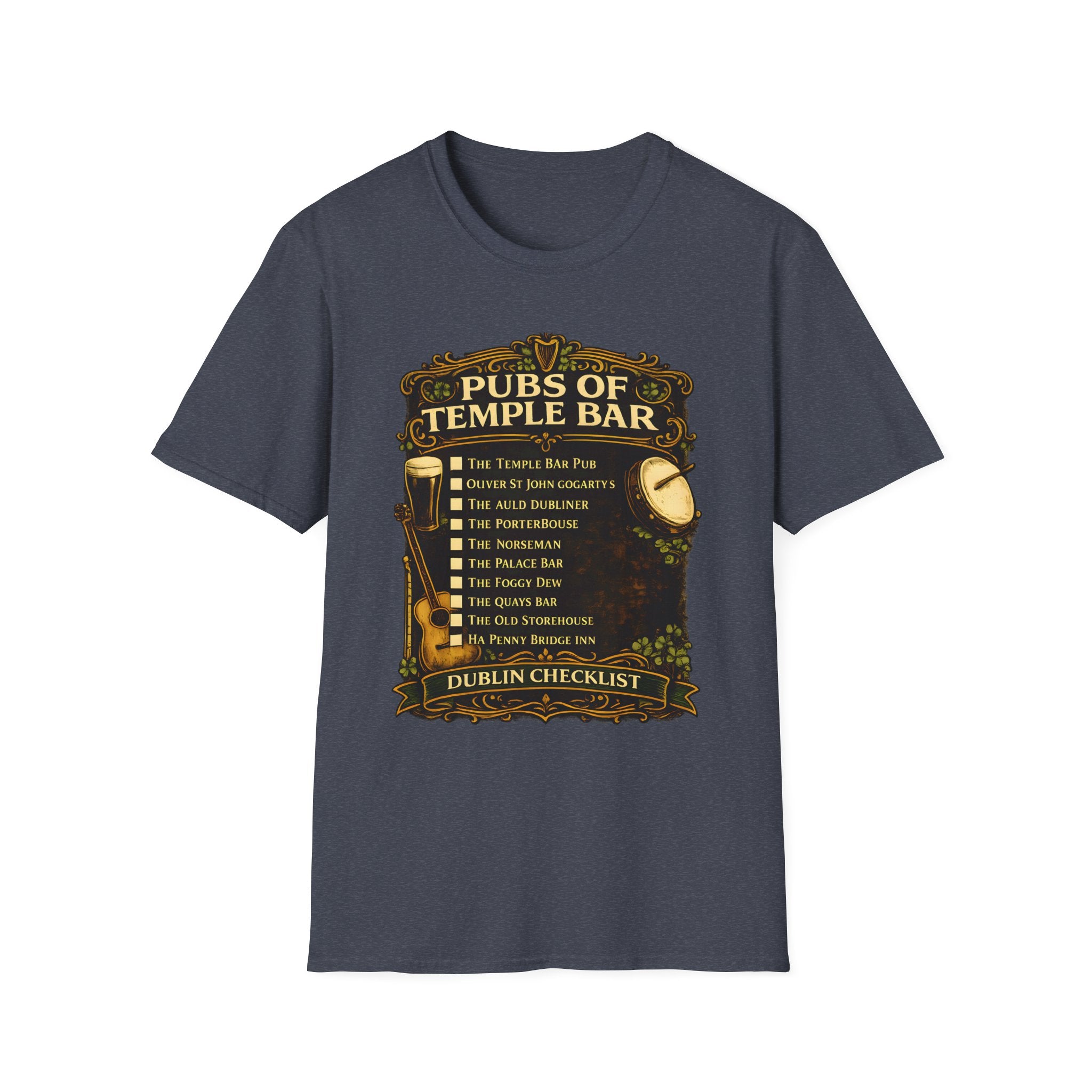 Pubs Of Temple Bar Checklist T-Shirt