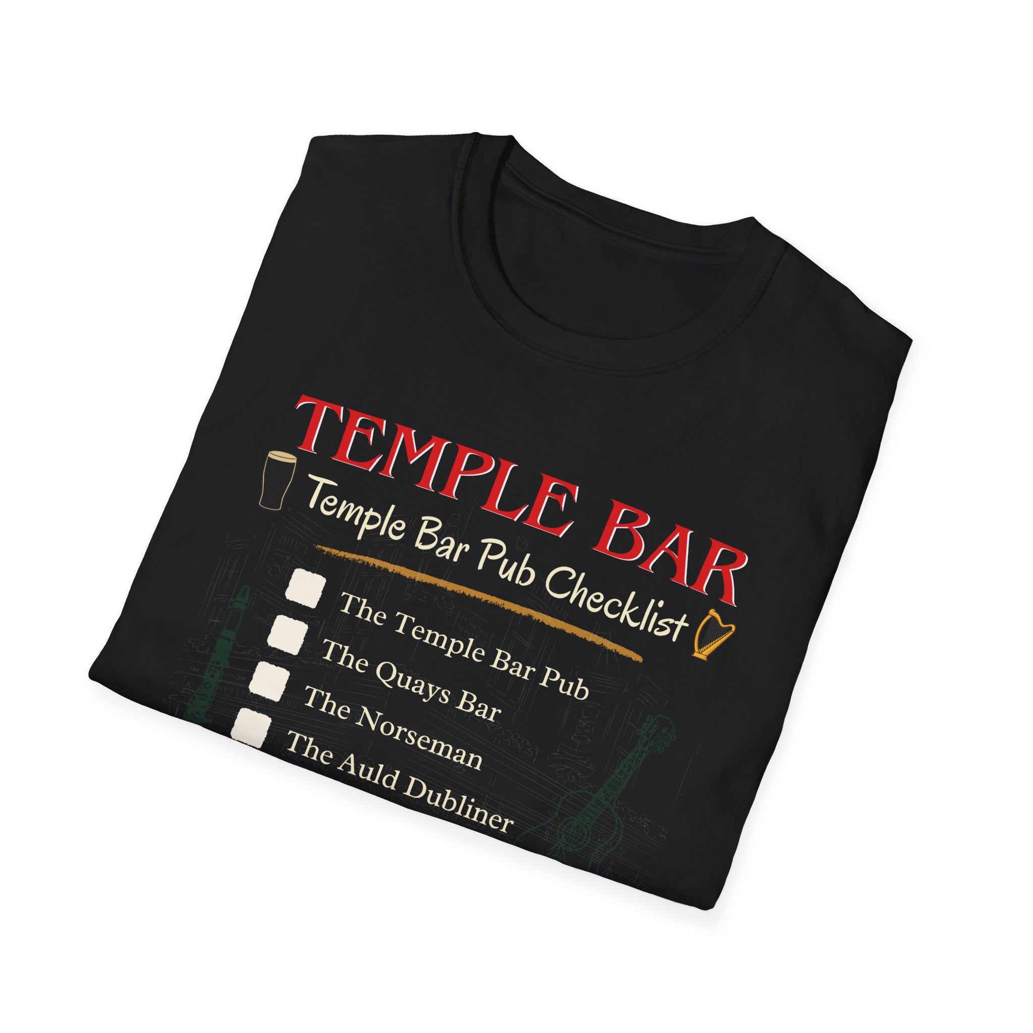 Pubs Of Temple Bar Checklist T-Shirt