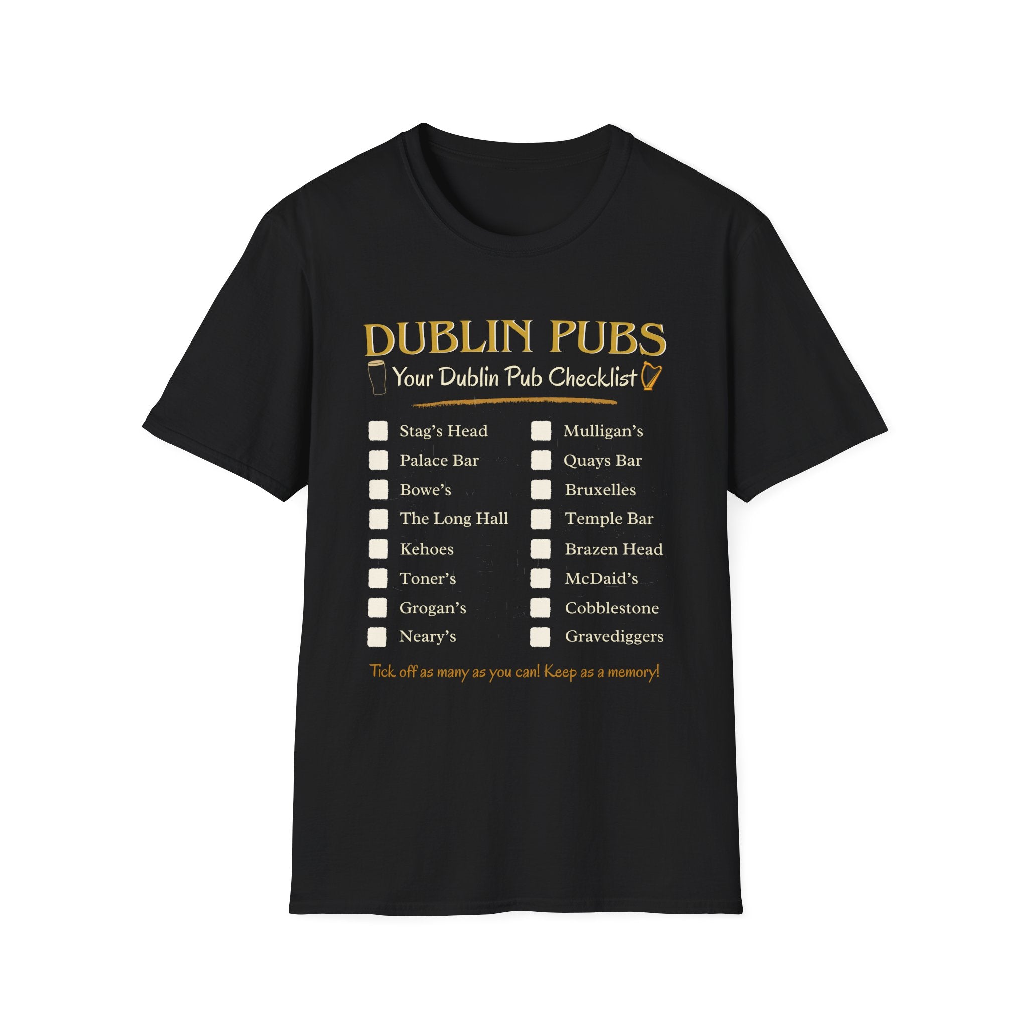 Dublin Pub Checklist T-Shirt