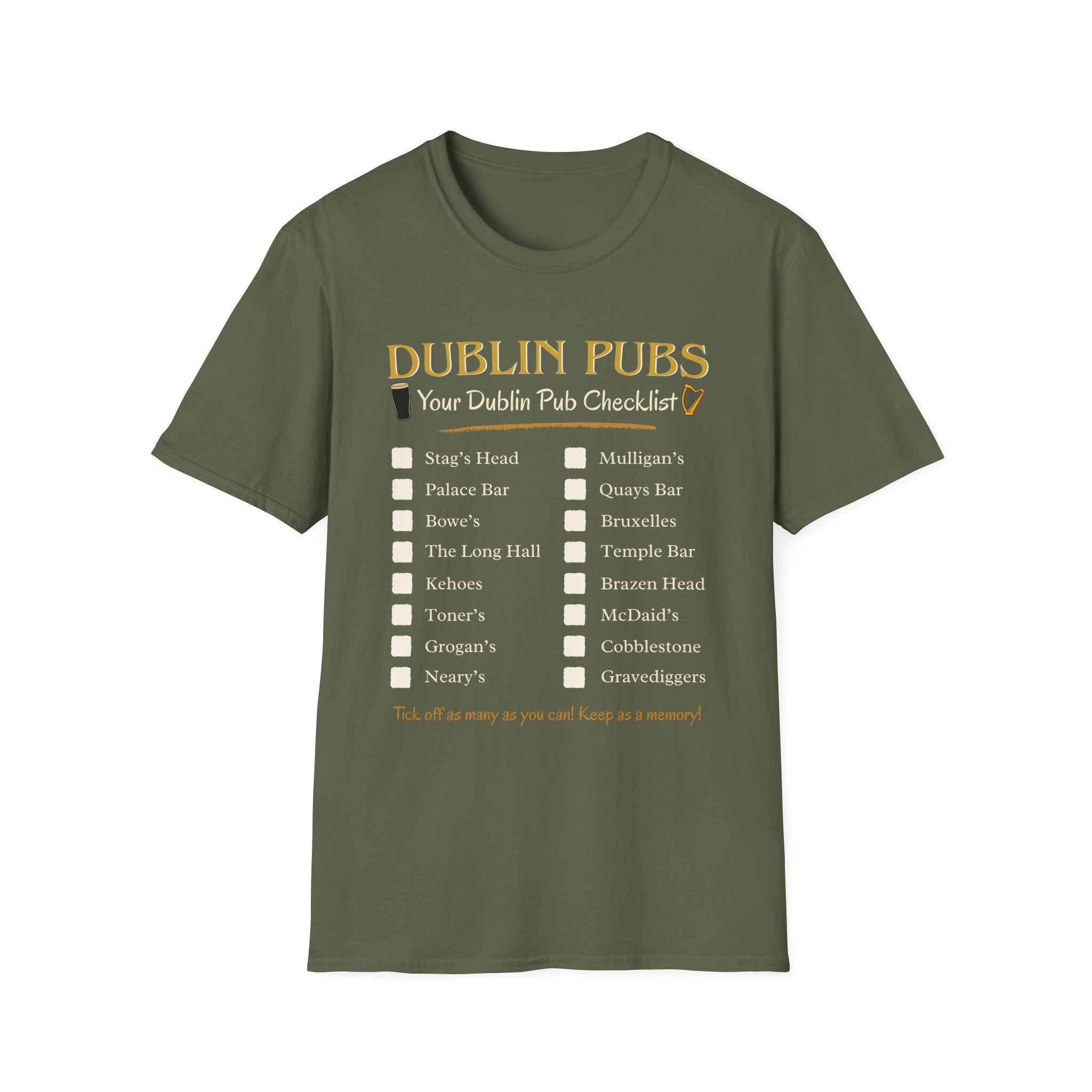 Dublin Pub Checklist T-Shirt